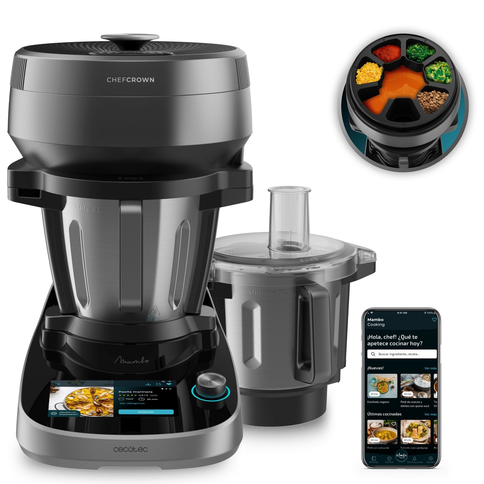 EAN 8435484047029 - Cecotec Mambo CooKing Total Gourmet 2200 W 4,5 L Acero inoxidable imagen 3
