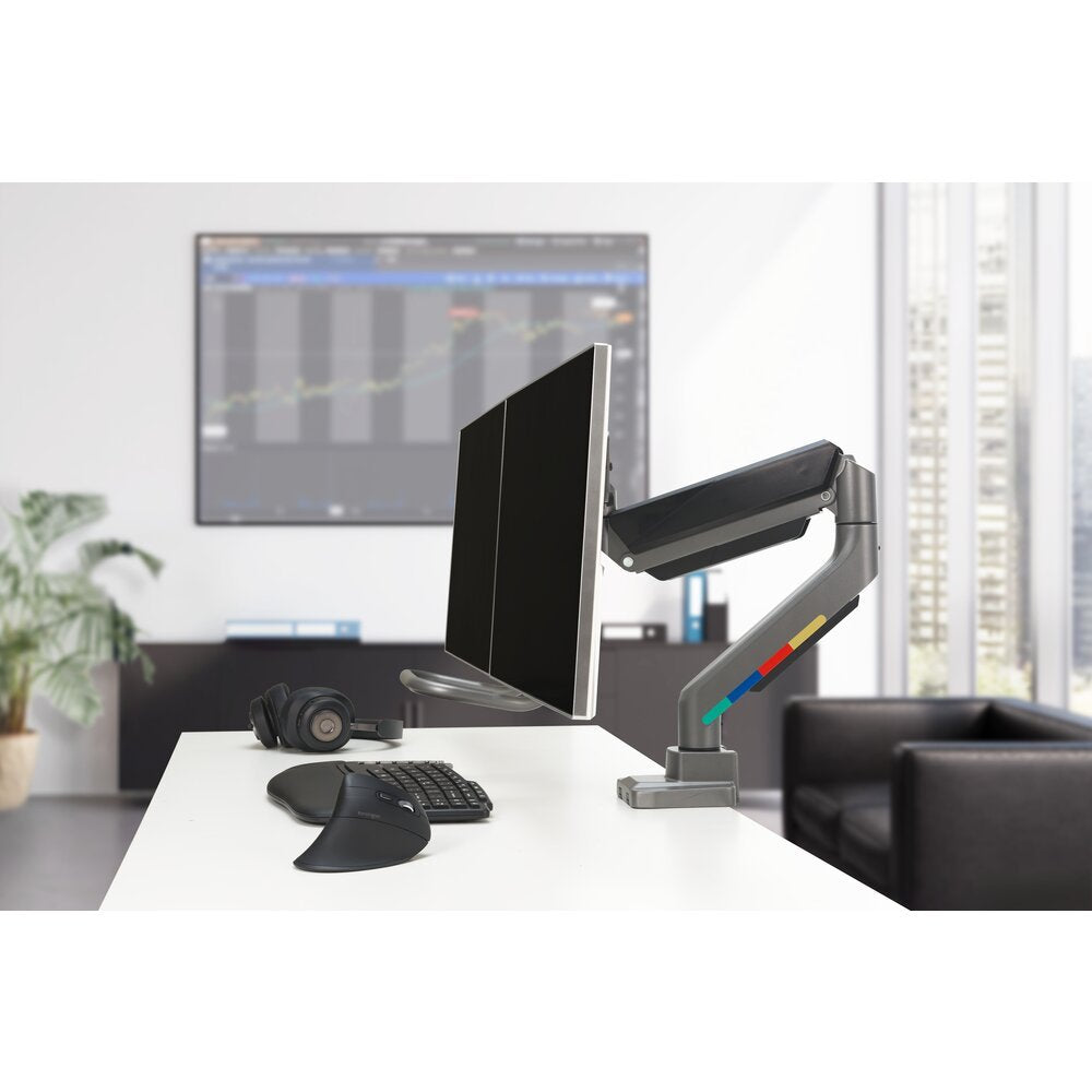 Soporte Kensington Monitorarm 32",2tft,2gel.Max.9kg,Gris Smartfit