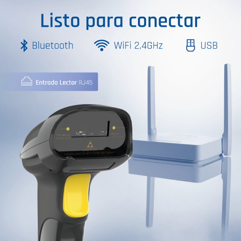 EAN 8435364320099 - iggual L1DBT-G-AX Lector de códigos de barras portátil Laser Negro imagen 6