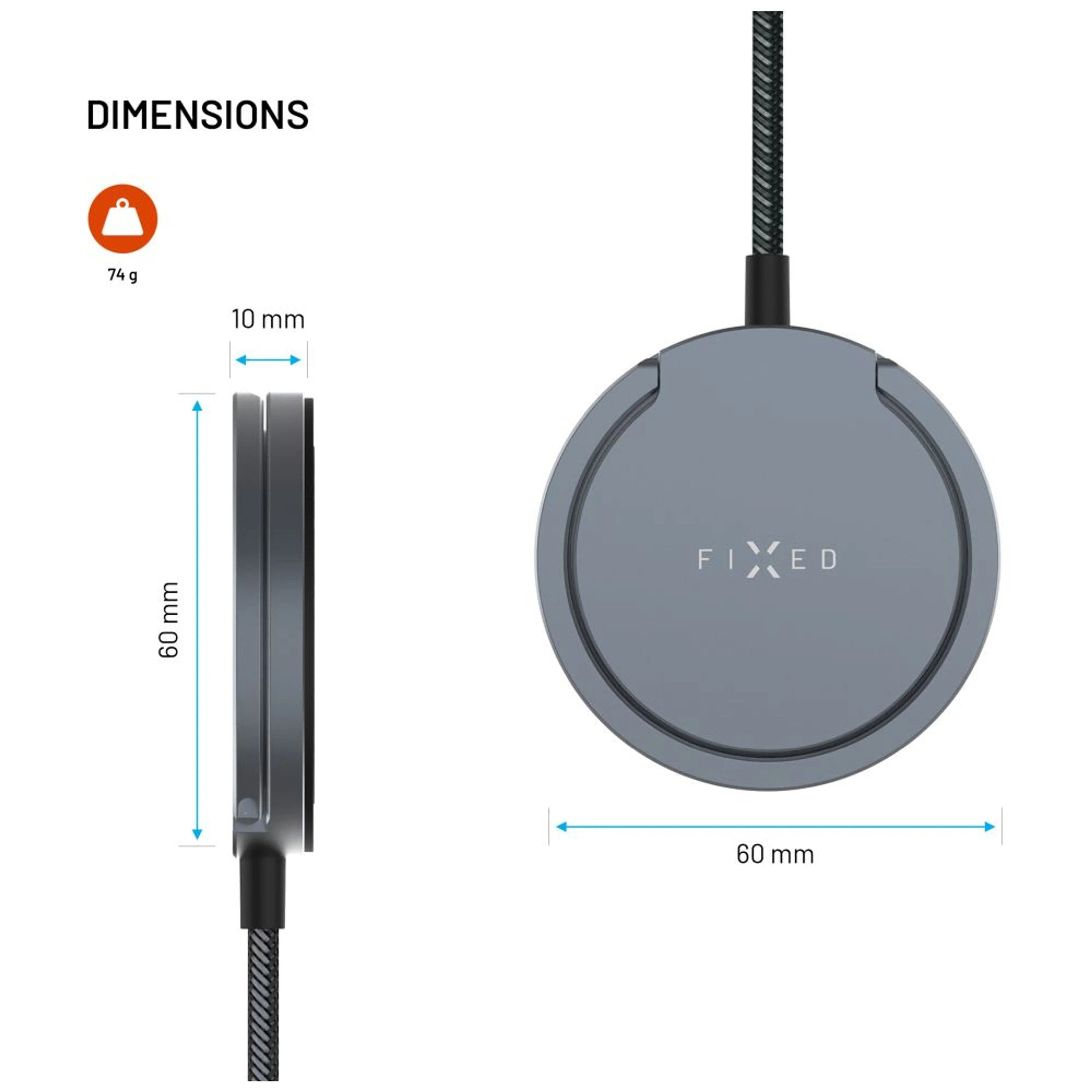EAN 8591680169399 - FIXED FIXMPADP-GR cargador de dispositivo móvil Smartphone Gris USB Cargador inalámbrico Carga rápida Int imagen 4