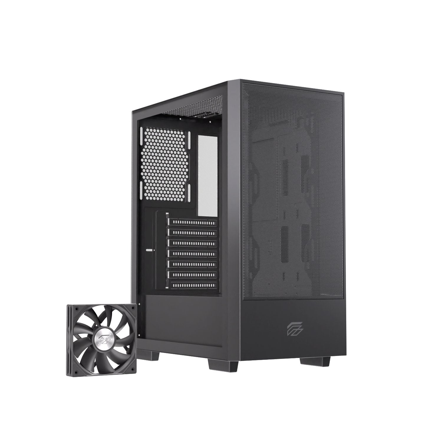 Caja Atx Semitorre Einarex P100 Core Negra Excs-Pl-100c-B