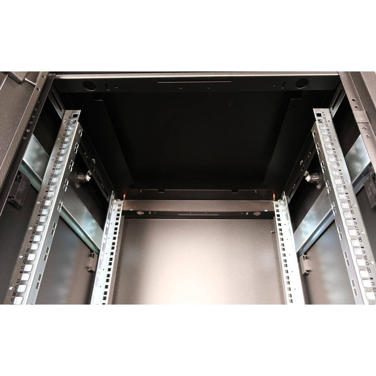 Roline 19-Zoll Netzwerkschrank Pro 22 He, 600x600 Bxt Glastr Schwarz