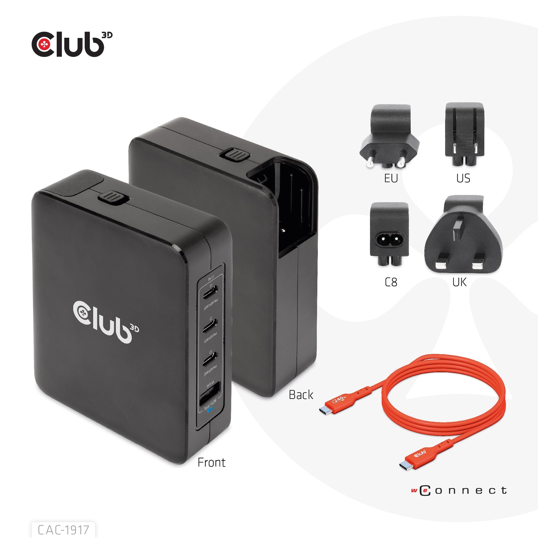 EAN 8719214472733 - CLUB3D CAC-1917 unidad de fuente de alimentación 140 W imagen 7