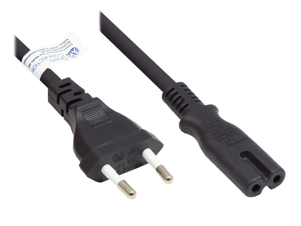 Good Connections Euro-Netzcable An C7 Euro 8 H Negro 0,75m