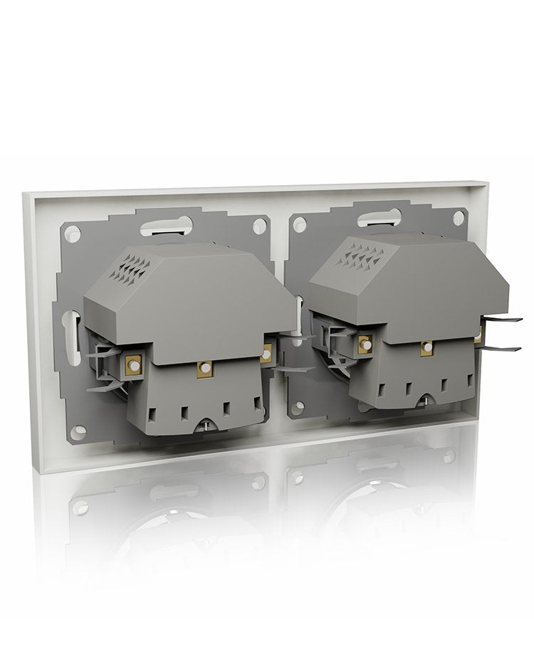 Juego De Enchufes Empotrables Icy Box Ib-Mps4200w-Pd, Con Función De Carga Usb Pd, Blanco, 2 Piezas
