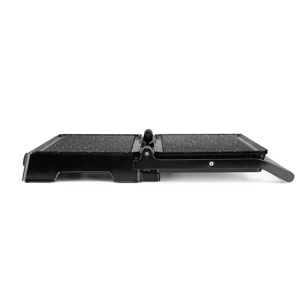 Orbegozo 4580 Grill Multifuncion - Cocina Sin Aceite Con Potencia De 2000w - Amplia Superficie De Coccion Abatible -