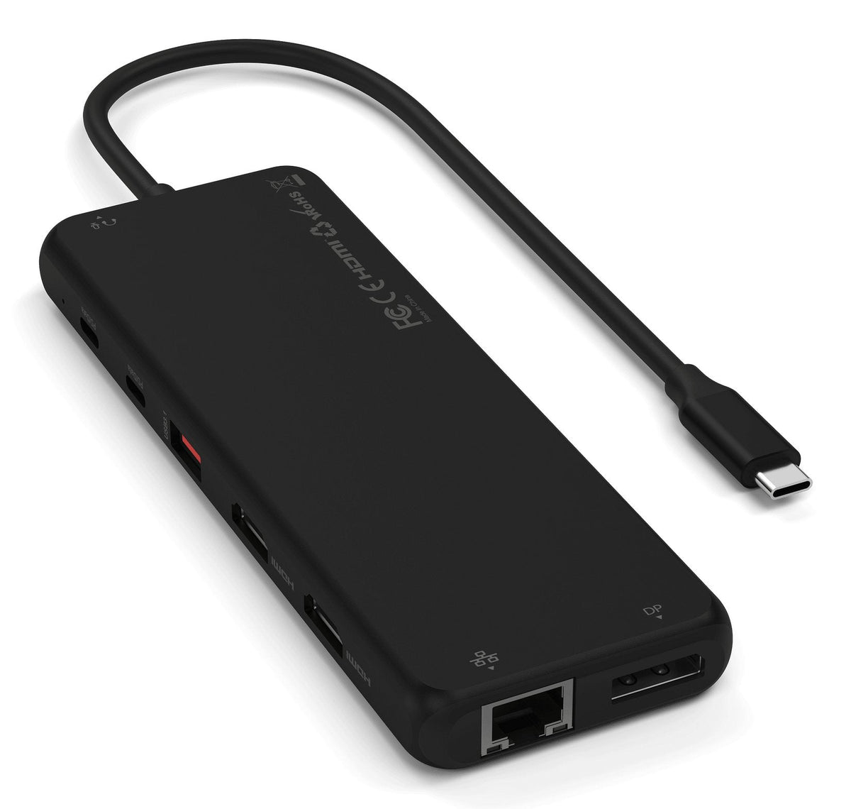 Satechi 13w1 Usb-C Triple Display Multiport Adapter  1x Ethernet 1 Gbps  3x Usb-A  1x Usb-A  2x Usb-A  2x Usb-C 85w Pd, 2x Hdmi 2.0 4k@60hz  Dp 1.4 8k@60hz  3.5mm Audio