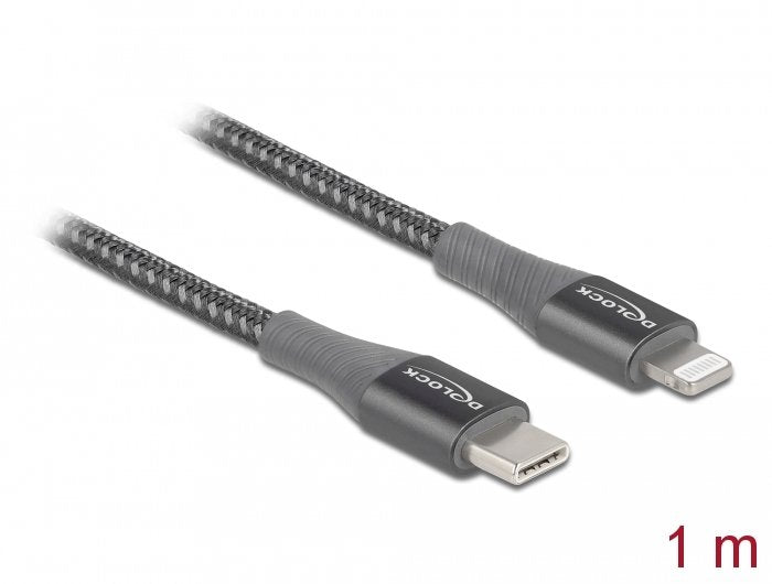 Delock Cable Datos Y Carga  Usb Tipo-C A Lightning Para Apple 1 M Mfi