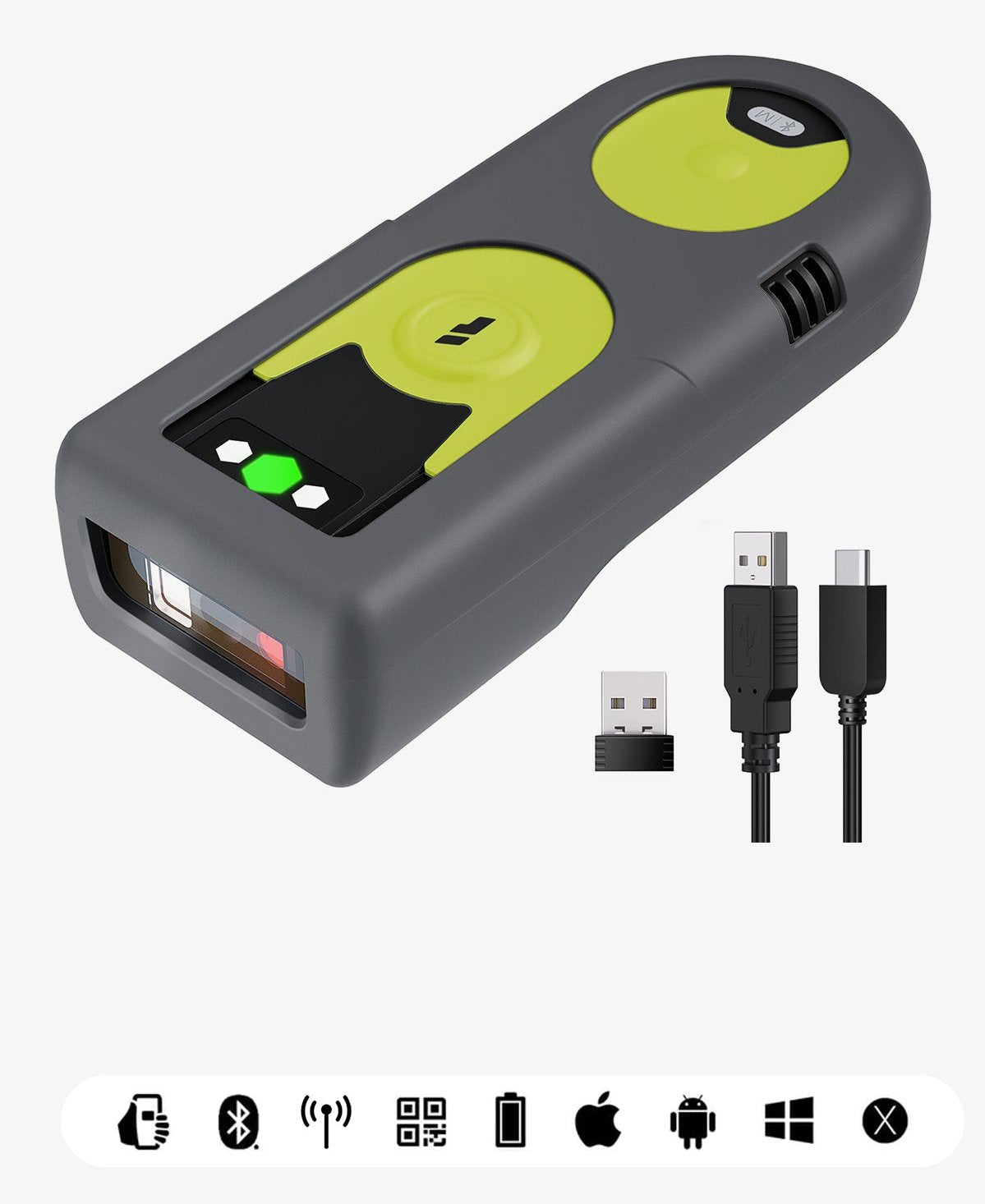 EAN 6972085131105 - Inateck BCST-42 Lector de códigos de barras portátil 2D CMOS Negro, Verde, Gris imagen 1