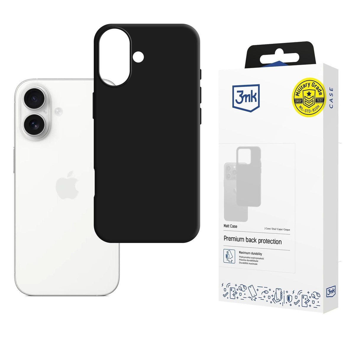 EAN 5903108664349 - 3MK Matt Case funda para teléfono móvil 16 cm (6.3") Negro imagen 1