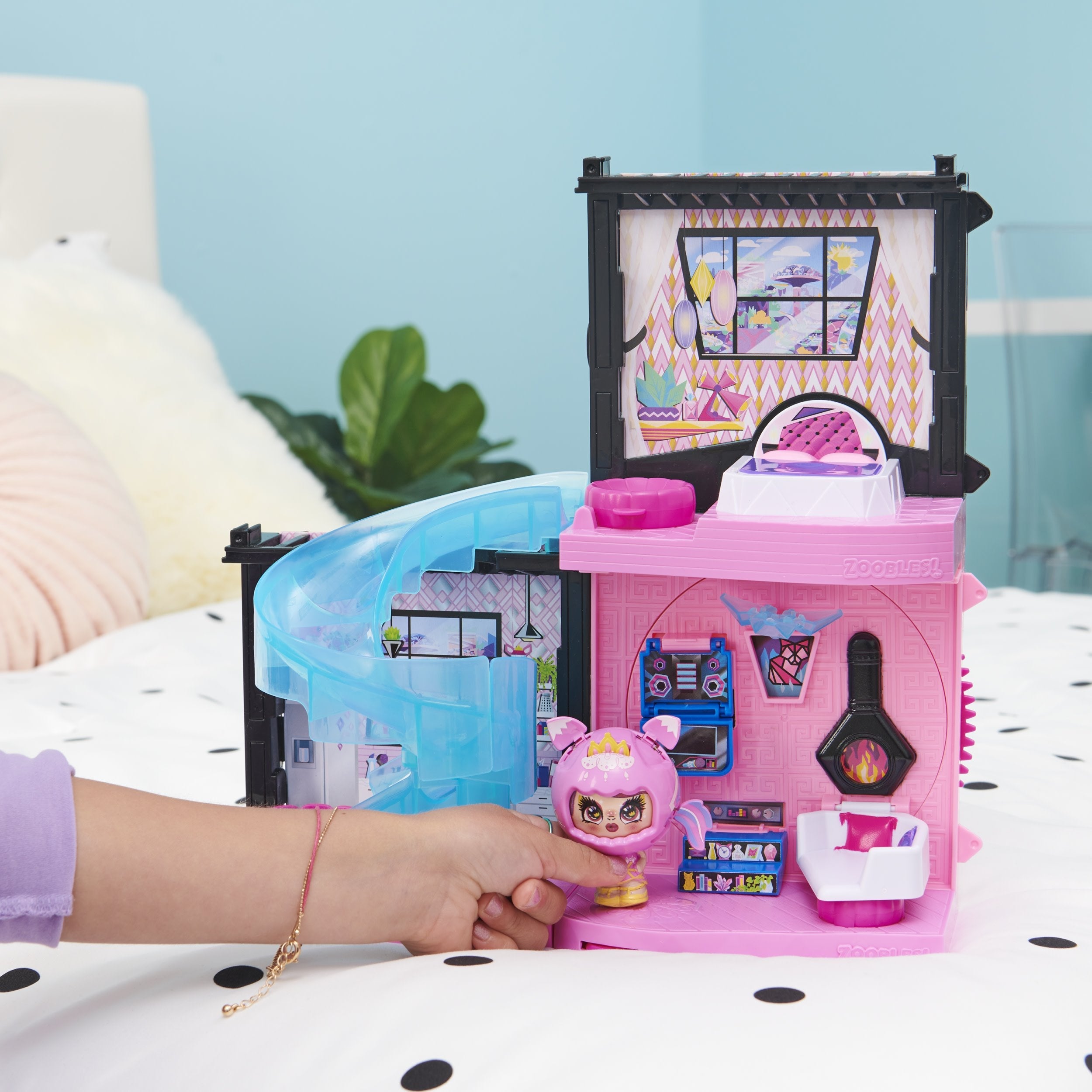 Spin Master Zoobles Transformable Magical Mansion Y Z-Girl Exclusivo Juego Coleccionable Playset 6061366