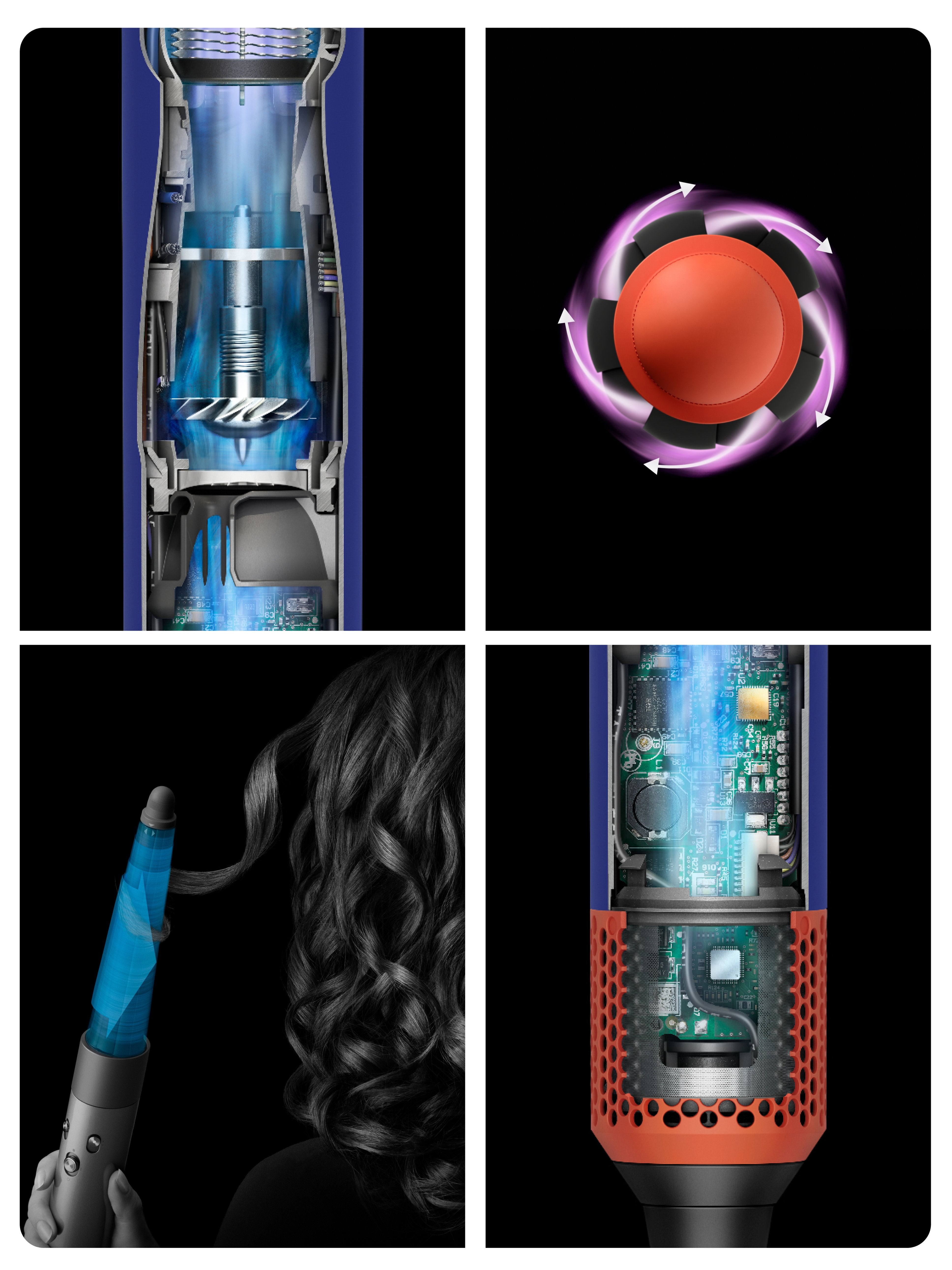 EAN 5025155098943 - Dyson Airwrap Herramienta de peinado con múltiples accesorios Caliente Negro, Azul, Verde, Naranja 1300 W imagen 11