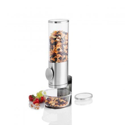 Adhoc Deposito Dispensador De Alimentos Para Encimera 1,5 L Acero Inoxidable, Transparente