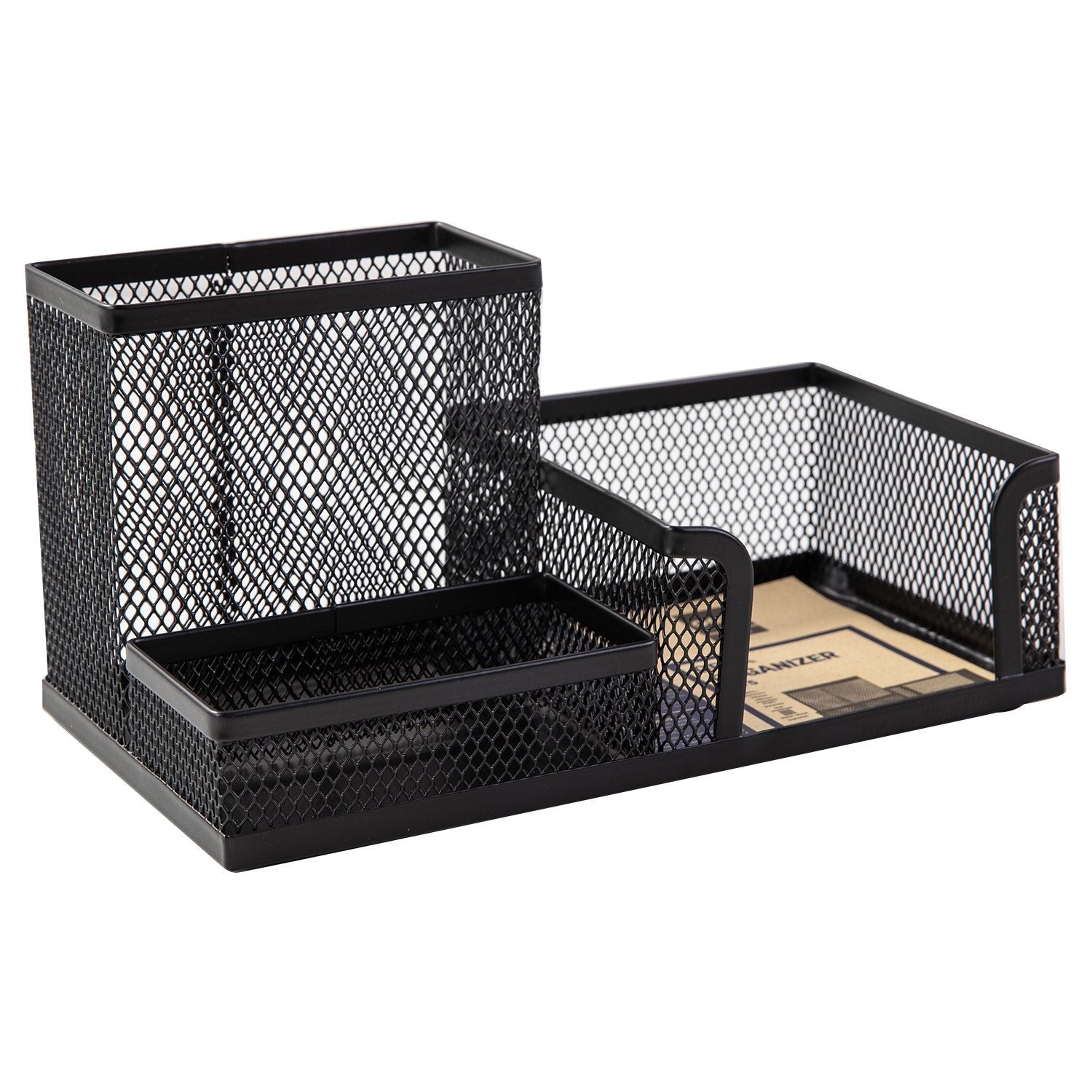 Deli Organizador Metalico De Rejilla Negro