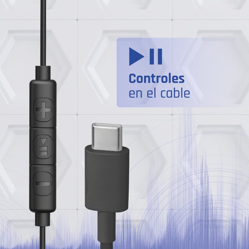 EAN 8435364320211 - iggual IGG320211 auricular y casco Alámbrico Dentro de oído Llamadas/Música USB Tipo C Negro imagen 4