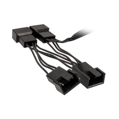 Kolink 1-4 Pwm Ventilador Splittercable - 35 Cm, Geflochten, Negro