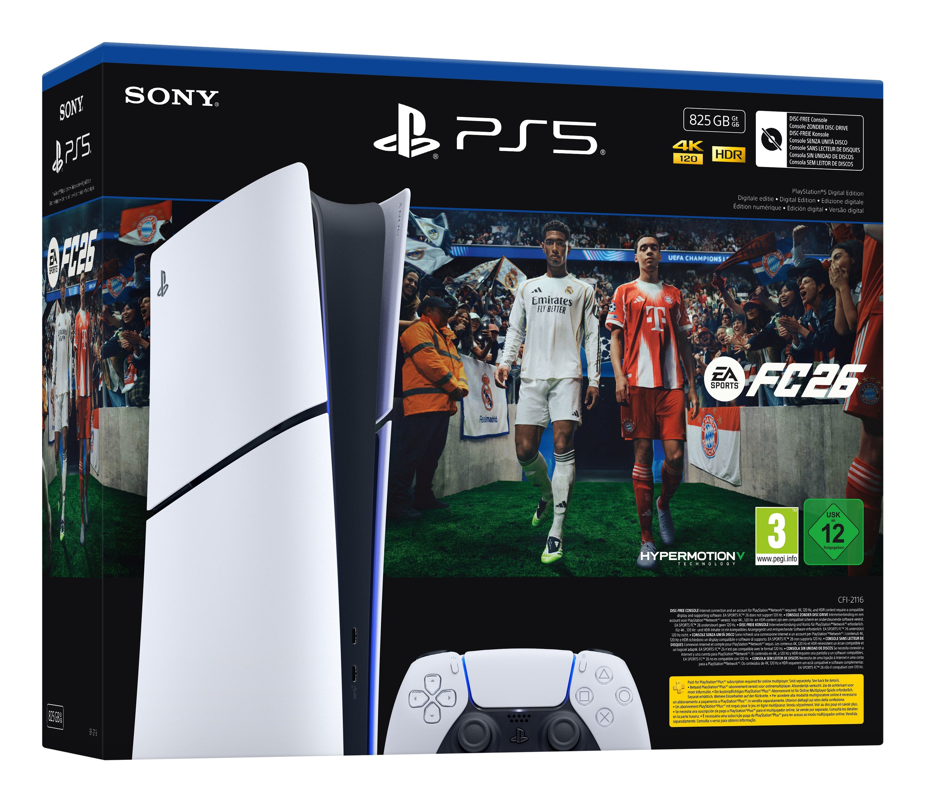 EAN 711719021872 - Sony PlayStation 5 Digital + EA Sports FC 26 Bundle Wifi Negro, Blanco imagen 3