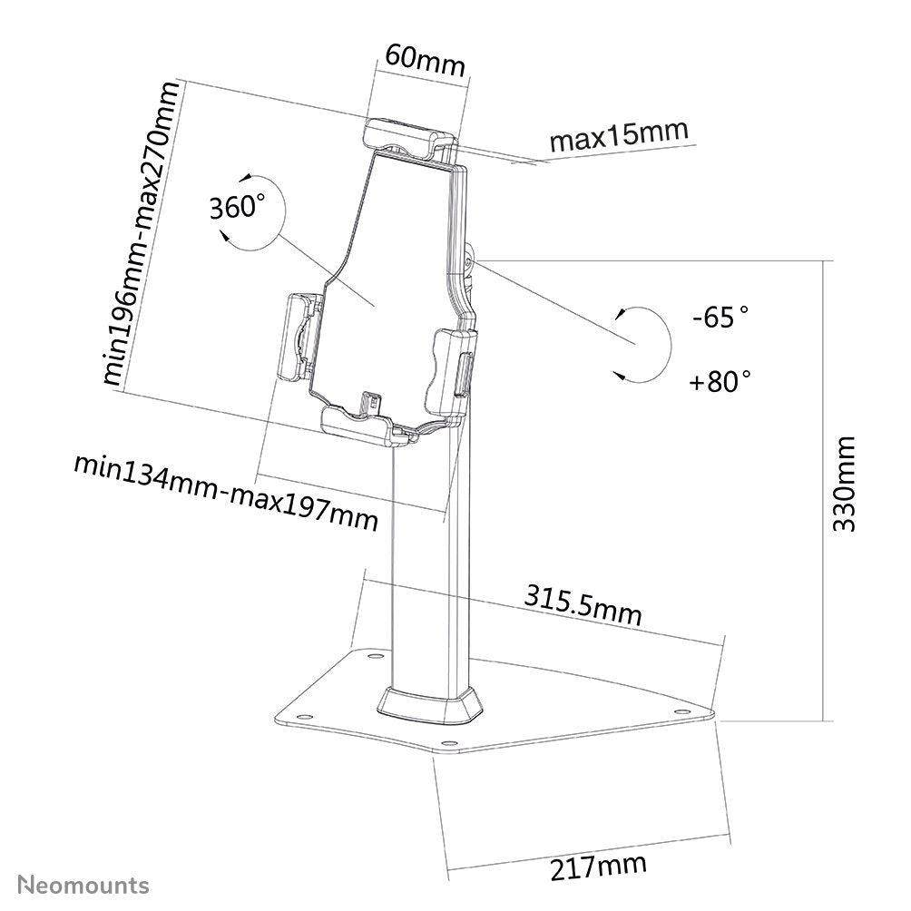 Newstar Soporte Tablet-D150silver Ipad De 7.9"-10.5"