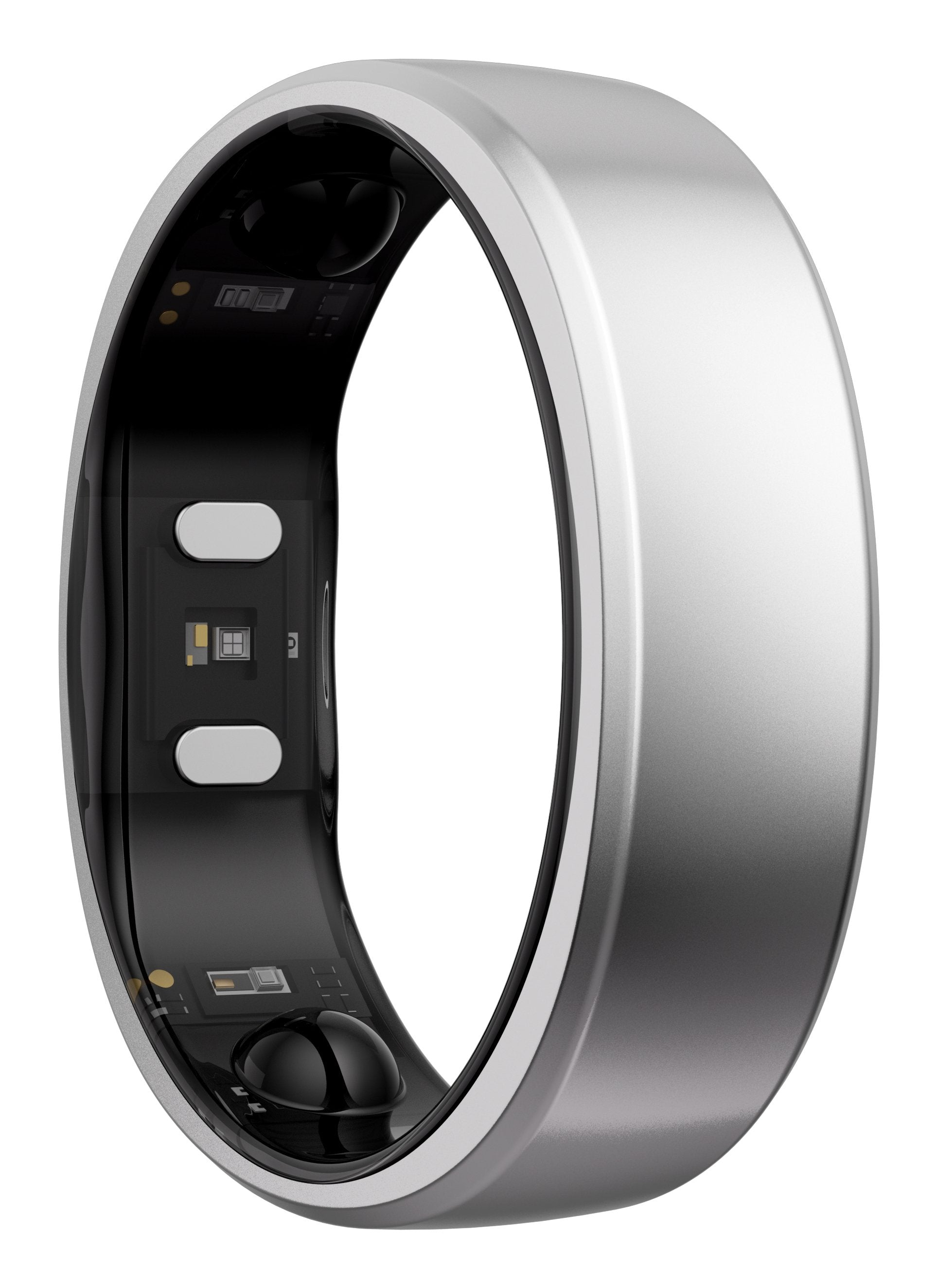 Anillo Inteligente Ringconn Gen2 Para Mujeres Y Hombres - Portátil Para El Seguimiento Del Sueño Y La Actividad Física - Frecuencia Cardíaca - Color Plata, Talla 7