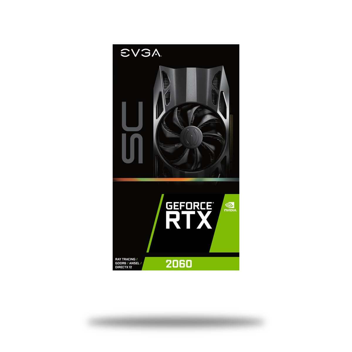 Tarjeta Gráfica Evga Rtx2060 6gb Sc Gaming Gddr6,Hdmi,2*Dp,Dvi,2s