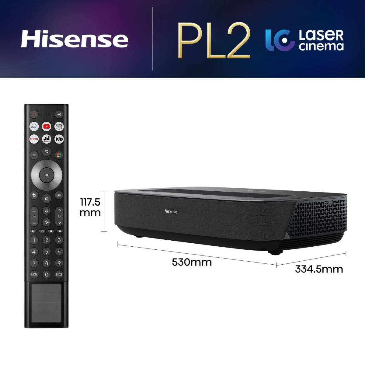 EAN 6942351411163 - Hisense Laser TV PL2 Proyector de alcance ultracorto 2700 lúmenes ANSI DLP UHD 4K (3840x2160) 3D Negro imagen 2