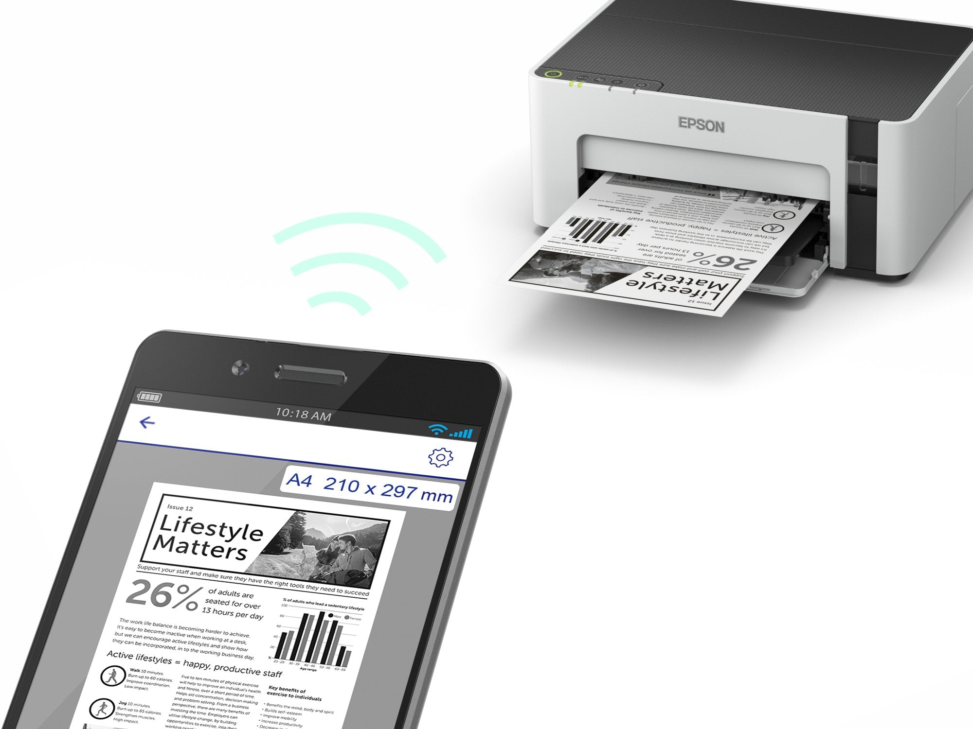 EAN 8715946655420 - Epson EcoTank ET-M1120 impresora de inyección de tinta 1440 x 720 DPI A4 Wifi imagen 7