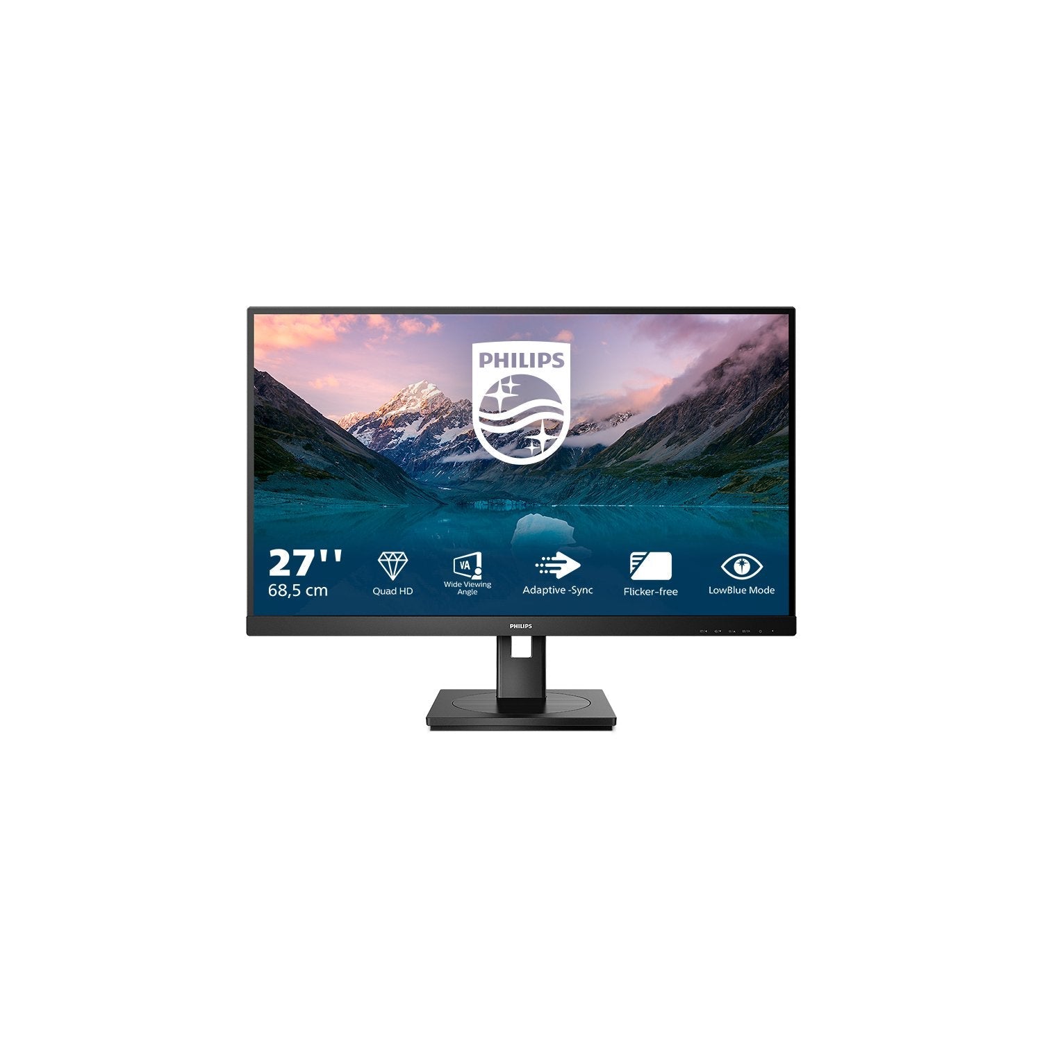 Monitor Philips 275s9jml 00 27" 2560x1440 Va Flat 300cd M2 4ms Gtg 75hz Usb Hub Speakers Dp Hdmi H A 130mm Pivot Tco 9 Sline