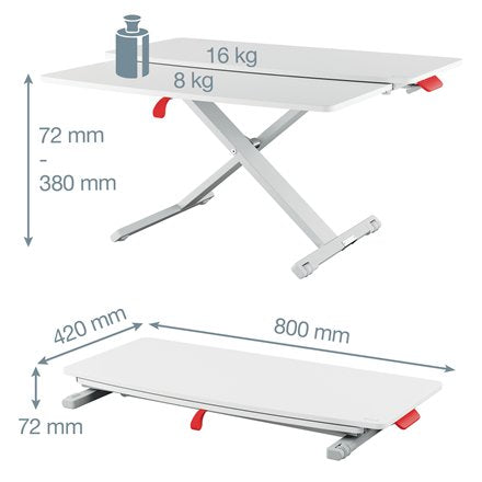 Leitz 65320085 Escritorio De Pie Gris