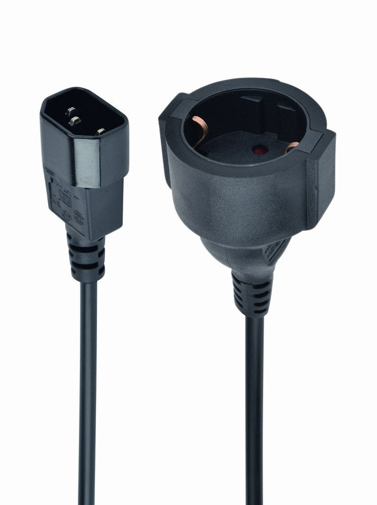 Gembird Cable De Alimentacion Schucko A C14 H/M Negro 0.15m  Pc-Sfc14m-01