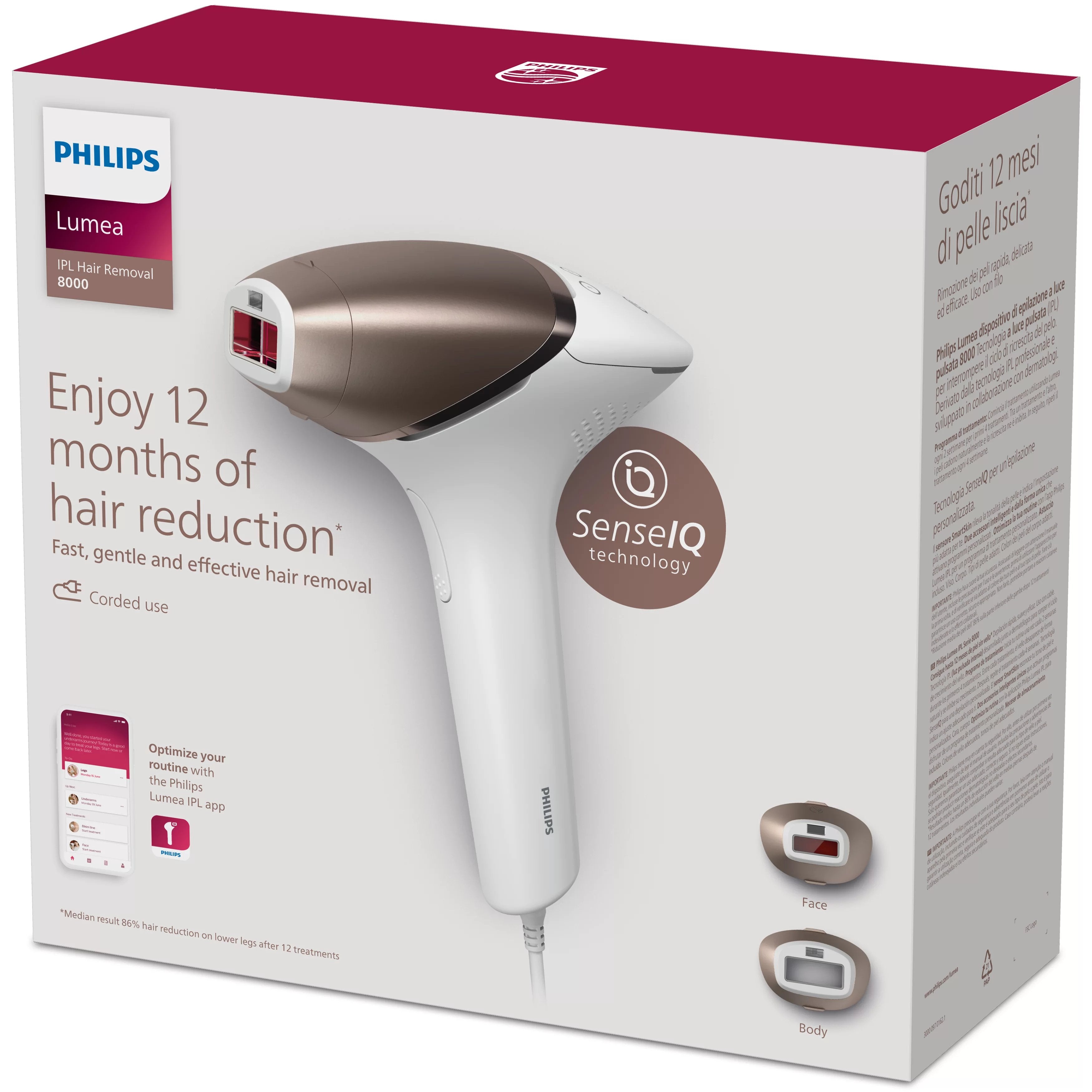 EAN 8720689015394 - Philips Lumea Prestige BRI945/00 depiladora de luz pulsada Luz pulsada intensa (IPL) Rosa, Blanco imagen 3