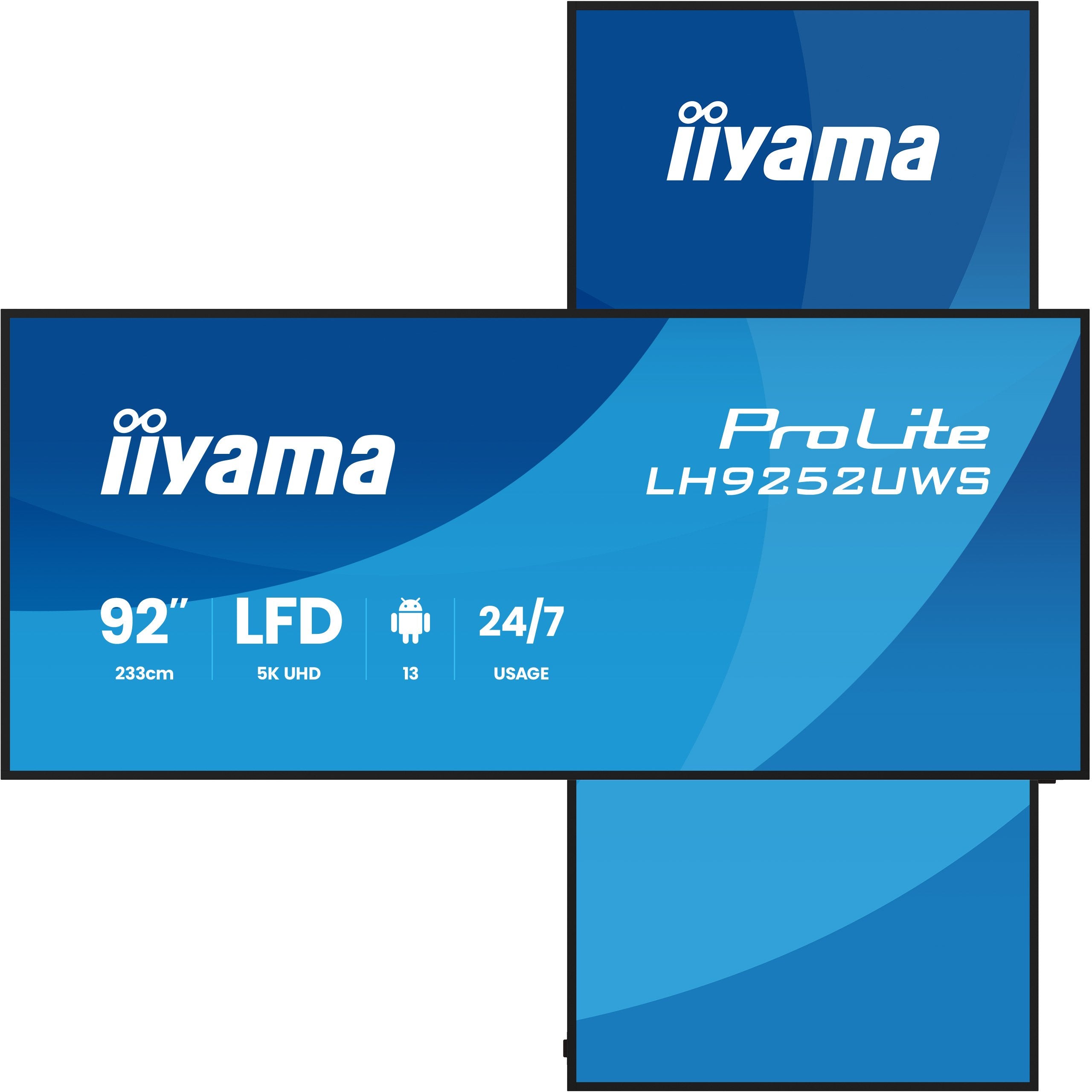 EAN 4948570128051 - iiyama LH9252UWS-B1AG pantalla de señalización Diseño de quiosco 2,34 m (92") LCD Wifi 500 cd / m² UltraW imagen 5