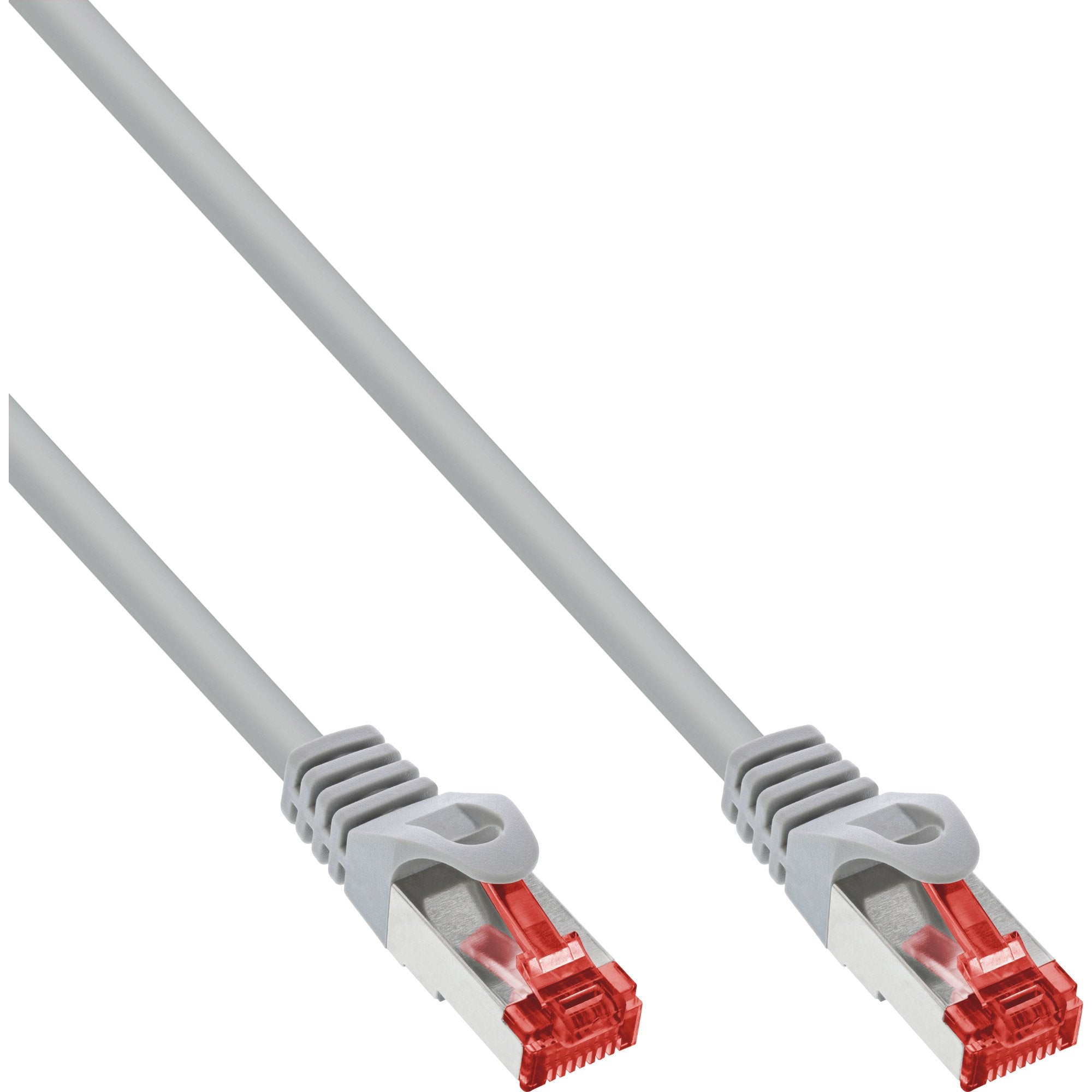 100 Piezas Bulk-Pack Inline Cable De Red S/Ftp Pimf Cat.6 250mhz Cobre Libre De Halógenos Gris 0.5m