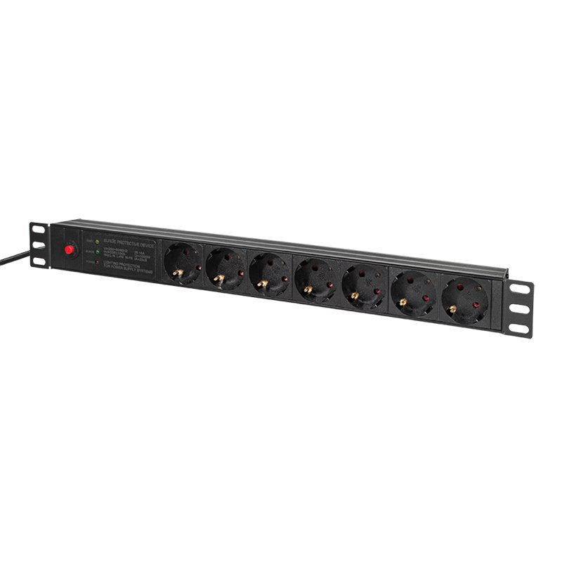 Logilink 19" Pdu 7 X Cee 7 3 Socket With Line Filter & Overload Protection