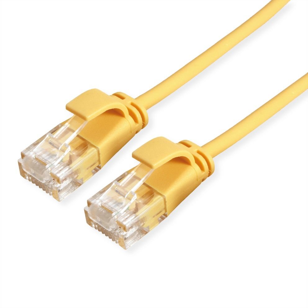 Roline Verde Utp Cable De Red Cat.6a (Class Ea), Lsoh, Slim, Gelb, 0,15 M