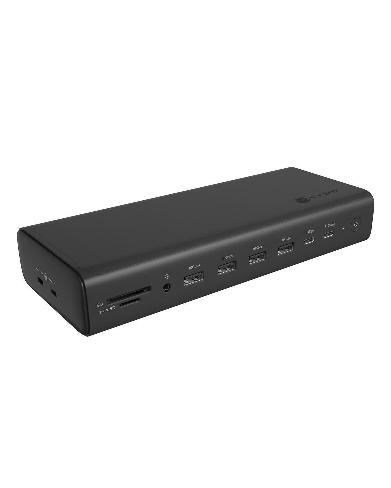 Icy Box Ib-Dk7401-Cu31 Alámbrico Usb 3.2 Gen 2 (3.1 Gen 2) Type-C Negro