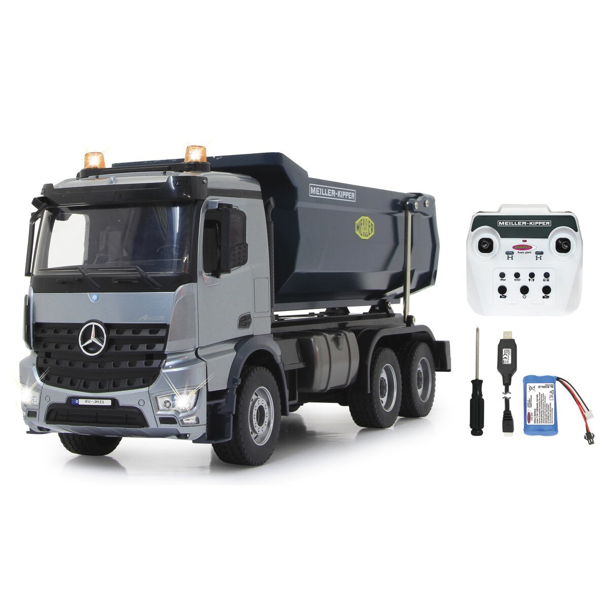 Jamara Muldenkipper Mercedes Arocs 1:20 2,4ghz Gris 14+