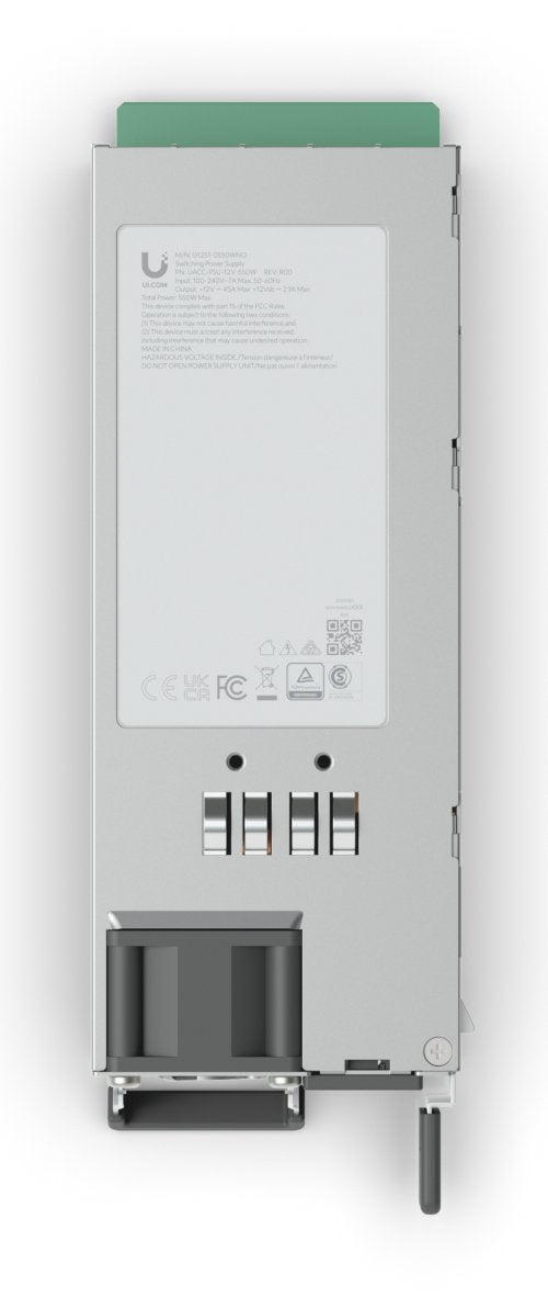 EAN 0810084693612 - Ubiquiti UACC-PSU-12V-550W-EU adaptador e inversor de corriente Interior Verde, Gris imagen 1