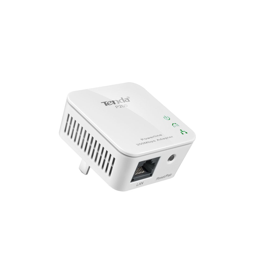Tenda Plc/Powerline P200 Hasta 200mbps 300m Boton De Seguridad Plug And Play Pack 2 Uds