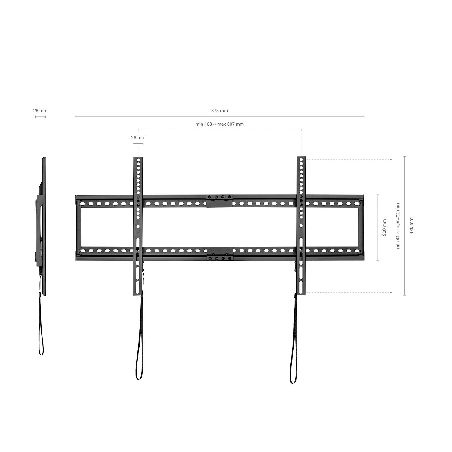 Aisens Soporte Eco Ultra Delgado Para Monitor/Tv - Hasta 75kg - De 37 A 90 Pulgadas - Negro