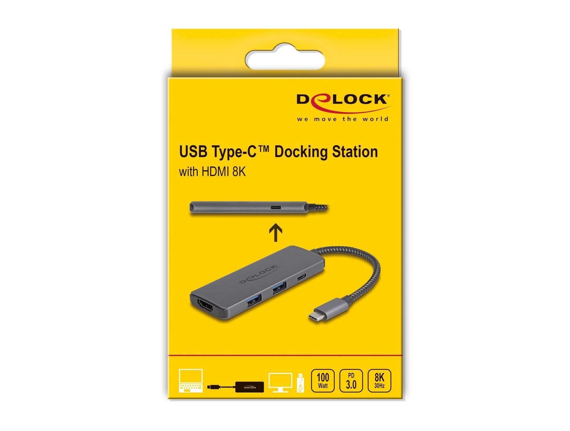 Delock 87804 Dockingstation Usb Type-C 8k - Hdmi / Usb / Pd 3.0 100 W