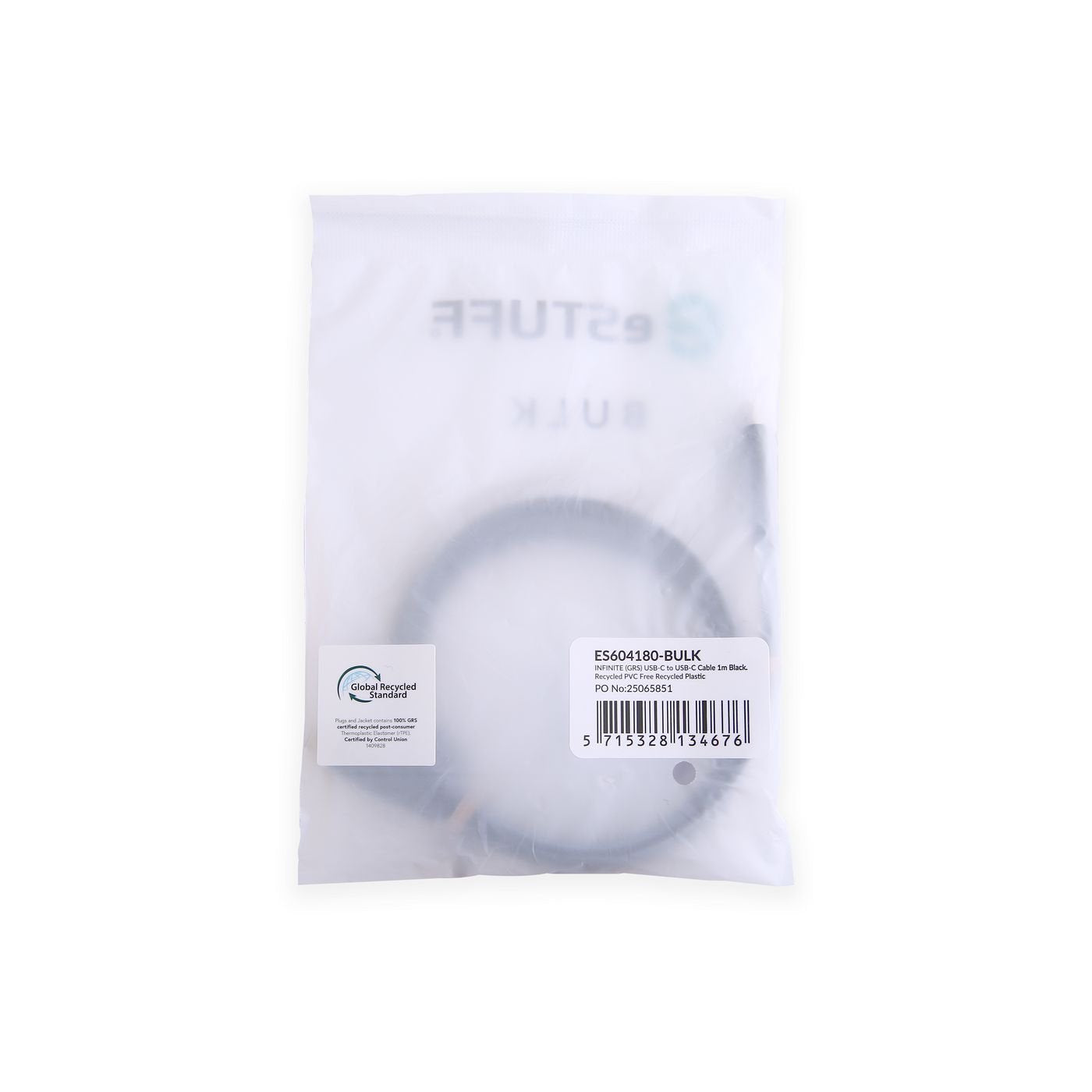 EAN 5715328134676 - eSTUFF ES604180-BULK cable USB USB 2.0 1 m USB C 60 W Negro imagen 3