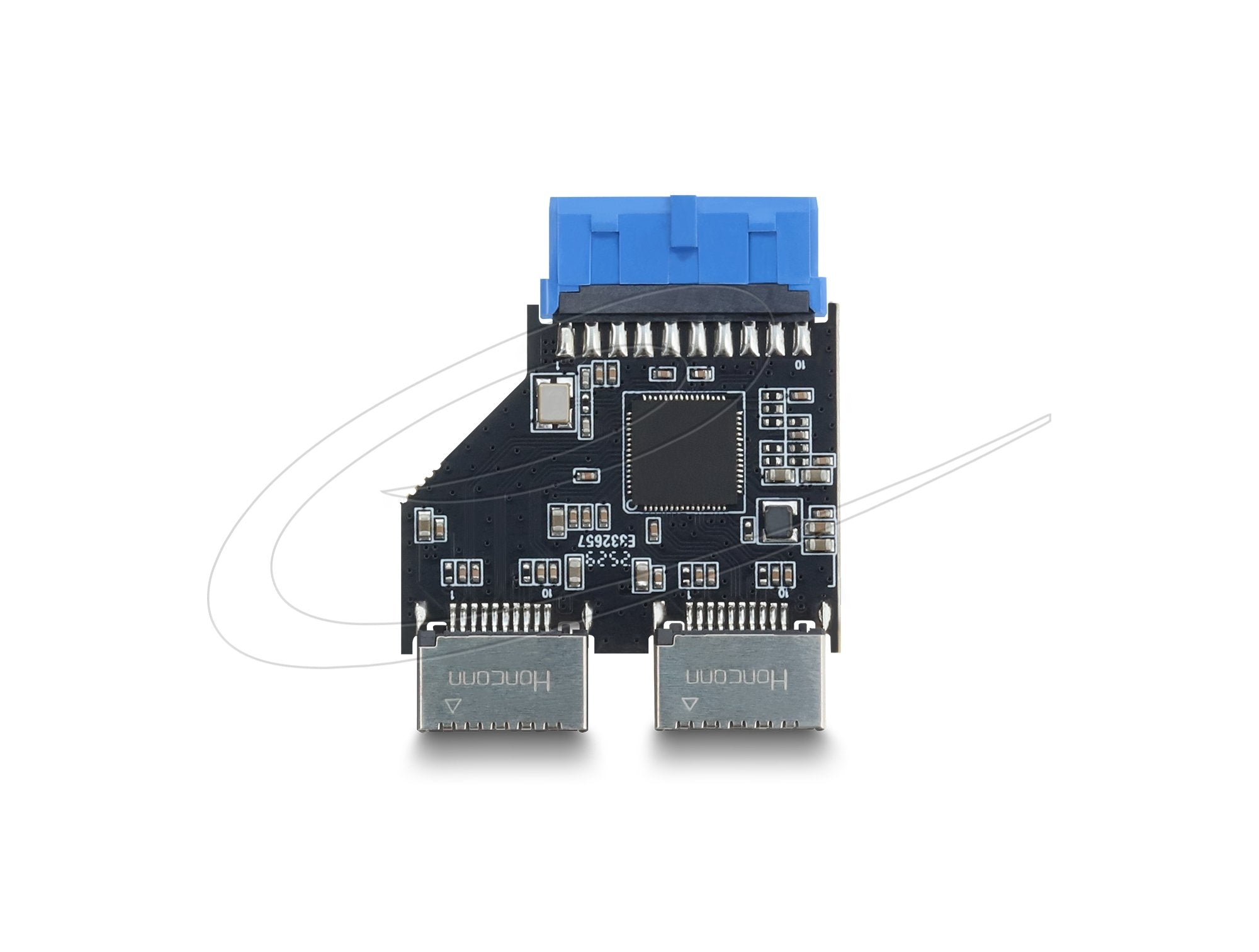 Usb 5 Gbps Hub 20 Pin Pfostenbuchse Zu 2 X Usb 5 Gbps Typ-E Key A Buchse