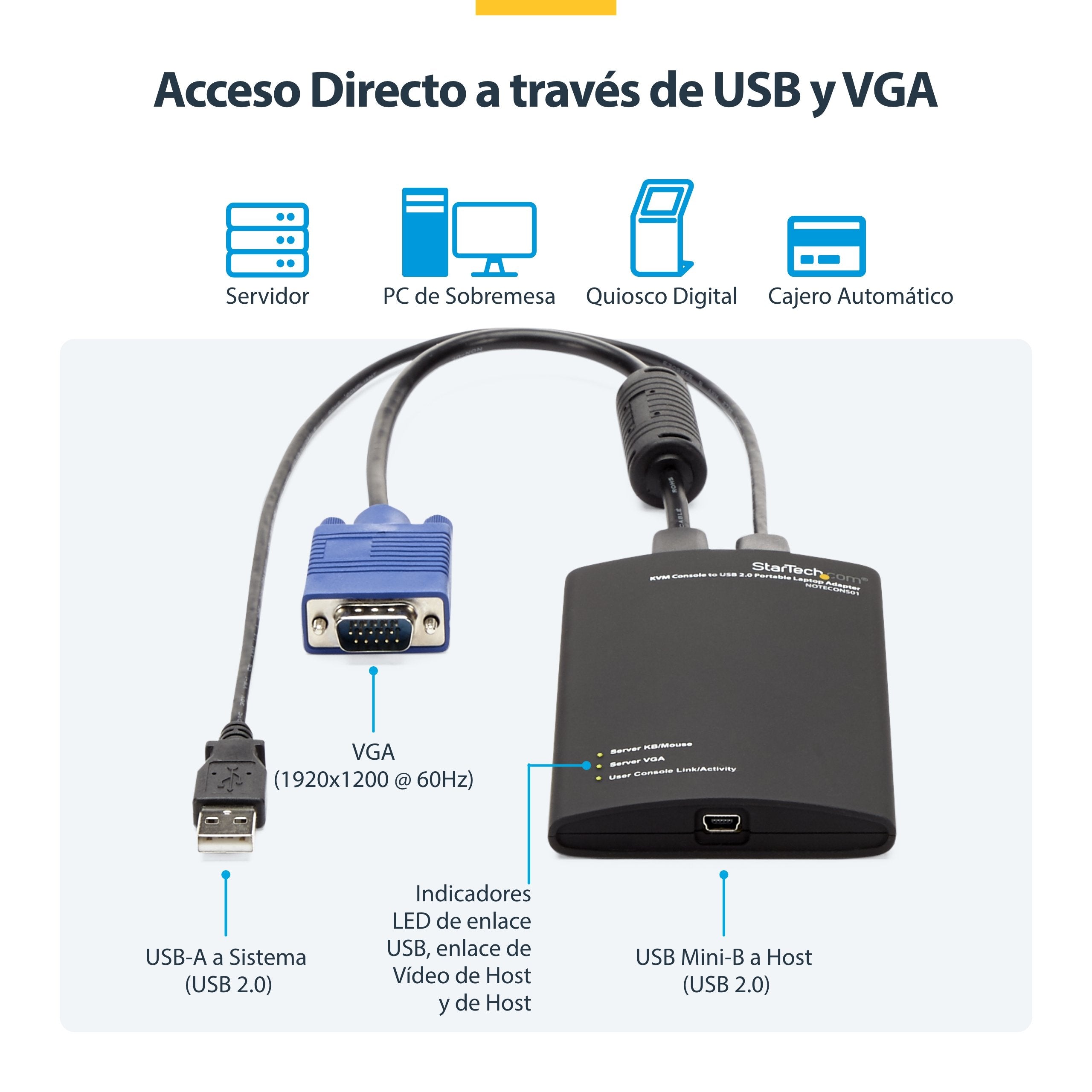 Startech Adaptador Crash Cart Conector Usb Kvm Ord