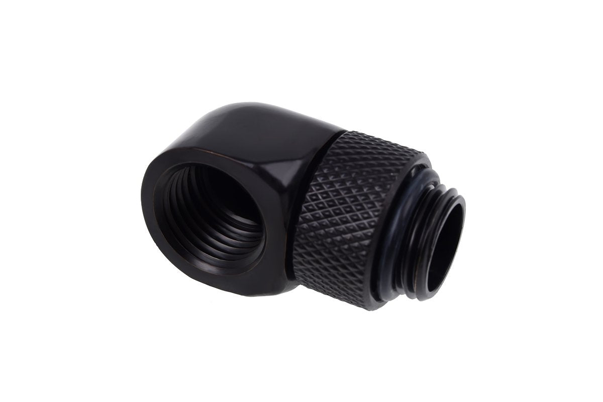Racor L Alphacool Eiszapfen Giratorio Negro Giratorio/90â°/G1/4  Interior-Exterior 1011177