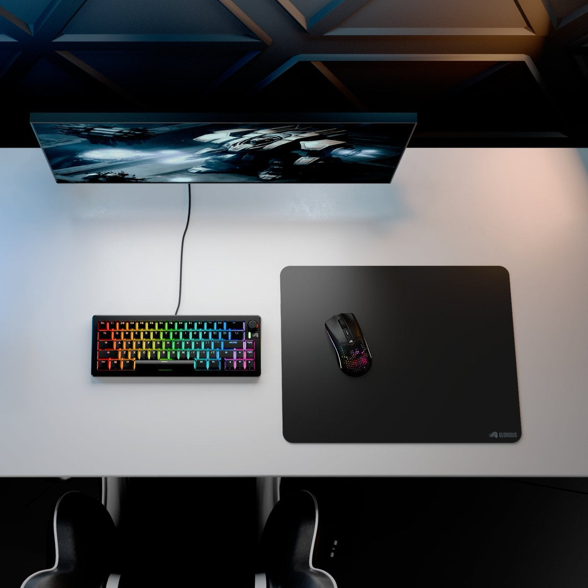 Glorious Gaming Alfombrilla De Ratón 2 Xl, Sin Bordes, Gummiert - 460 X 355mm, Negro