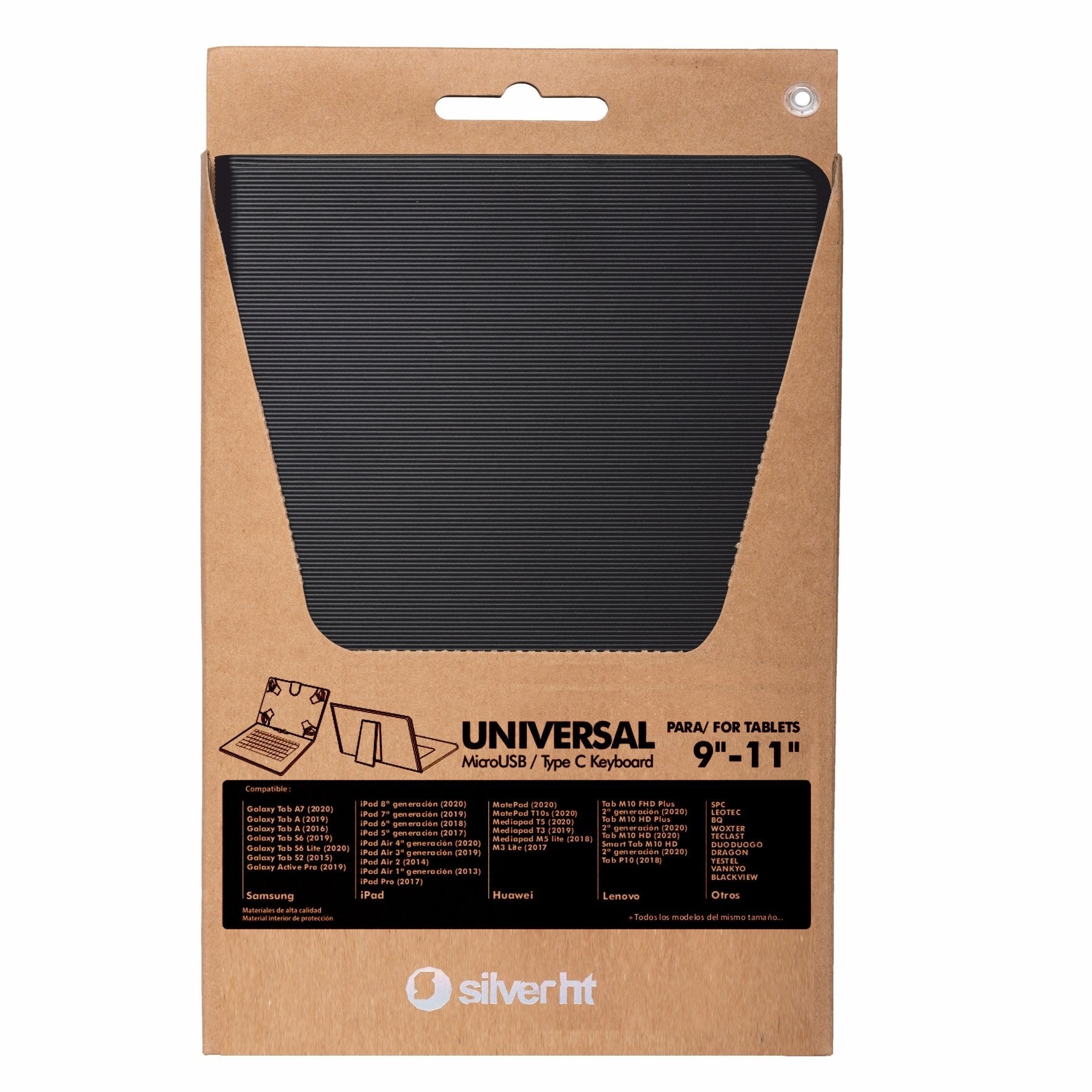 Funda Tablet Con Teclado Silver Ht Wave 9-10.1"