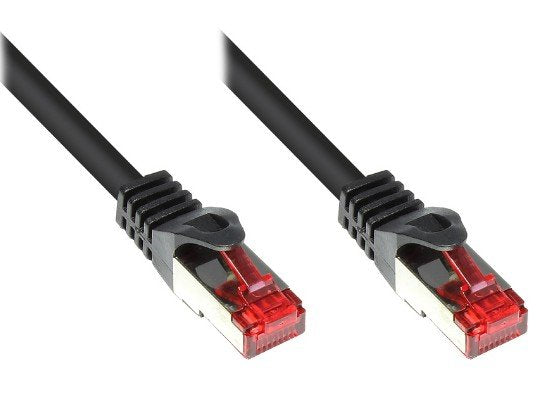 Goodconnections Cable De Red Mit Rastnasenschutz, Cat. 6, S Ftp, Pimf, Pvc, 250mhz, Schwarz, 0,25m,