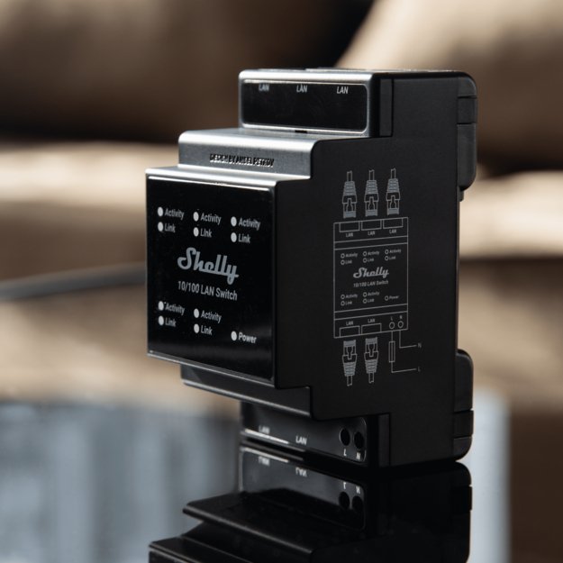 Shelly · Hutschiene · \"Lan Switch\" · 5 Ports · 10/100 Mbit