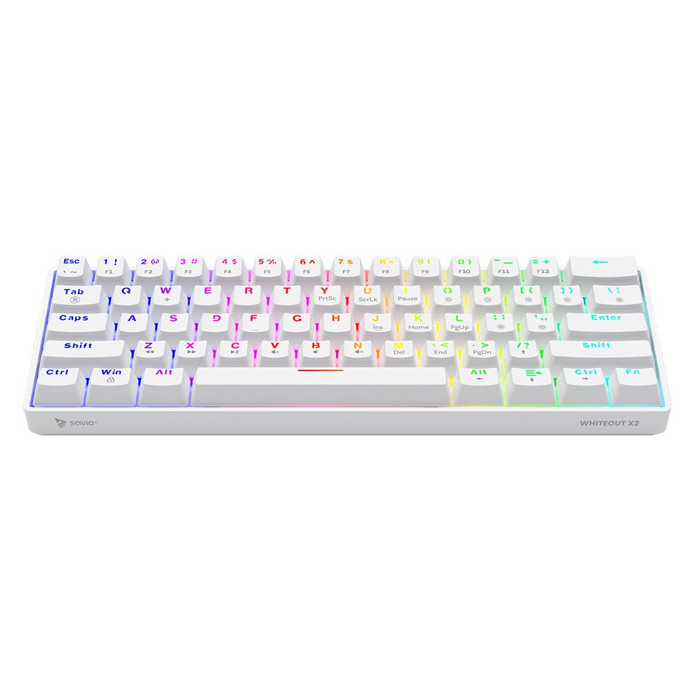 EAN 5901986049357 - Savio WHITEOUT X2 PEACH teclado Juego USB QWERTY Inglés internacional Blanco imagen 4