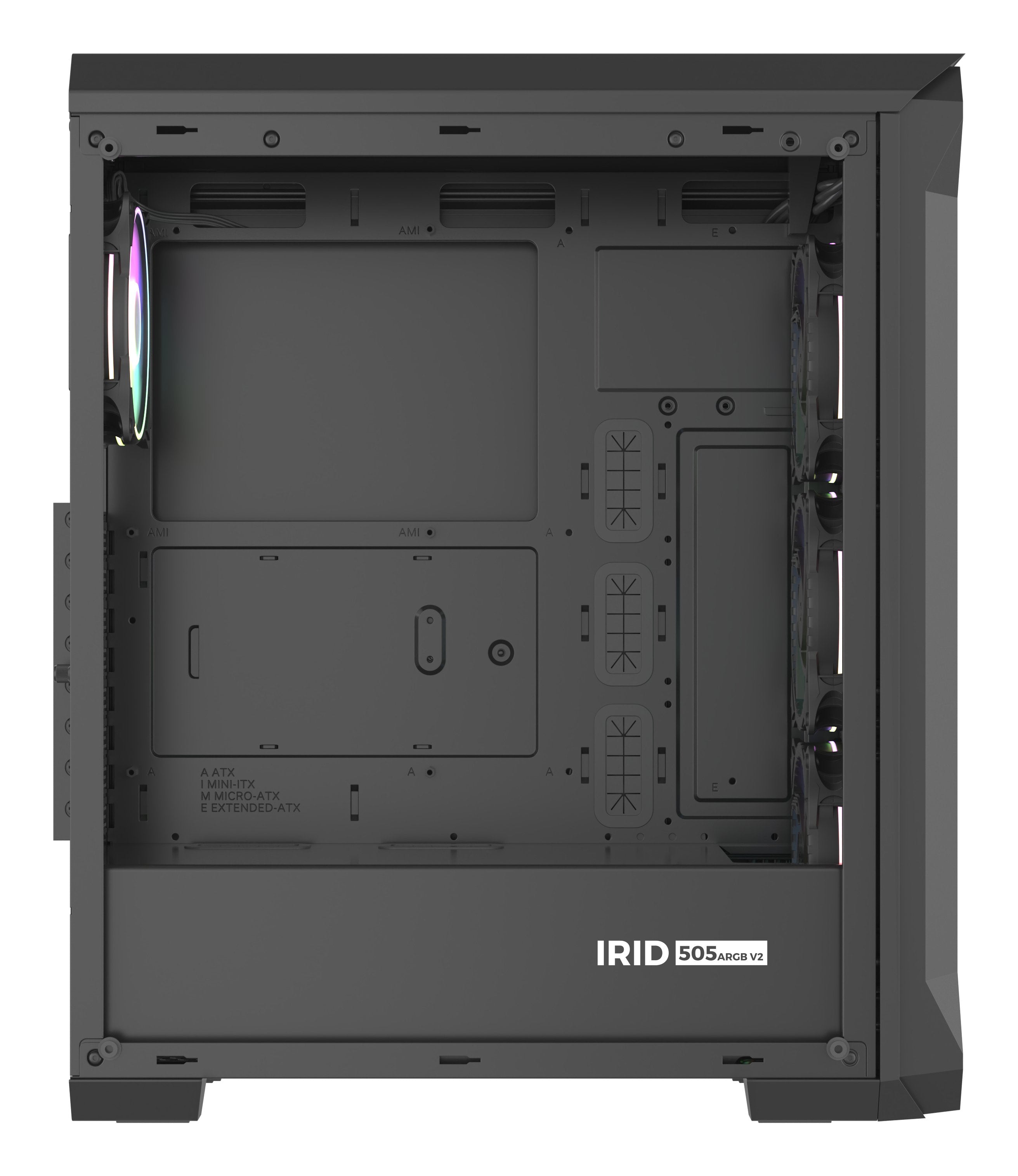Caja Pc Gaming Genesis Irid 505 Argb Atx 2xusb 3.0 2xusb 2.0 S/F Cristal Templado